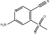 3-Pyridinecarbonitrile, 6-amino-4-(methylsulfonyl)- Struktur