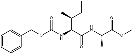 L-Alanine, N-[(phenylmethoxy)carbonyl]-L-isoleucyl-, methyl ester Struktur