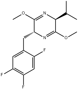 Pyrazine, 2,5-dihydro-3,6-dimethoxy-2-(1-methylethyl)-5-[(2,4,5-trifluorophenyl)methyl]-, (2S,5R)-