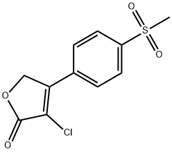 2(5H)-Furanone, 3-chloro-4-[4-(methylsulfonyl)phenyl]- Struktur