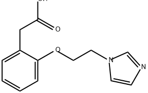 Benzeneacetic acid, 2-[2-(1H-imidazol-1-yl)ethoxy]- Struktur