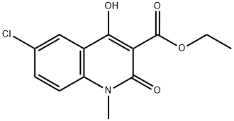 3-Quinolinecarboxylic acid, 6-chloro-1,2-dihydro-4-hydroxy-1-methyl-2-oxo-, ethyl ester Struktur