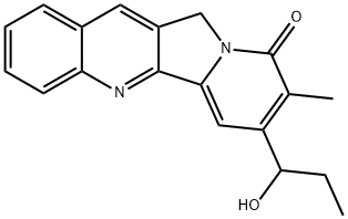 Indolizino[1,2-b]quinolin-9(11H)-one, 7-(1-hydroxypropyl)-8-methyl- Struktur
