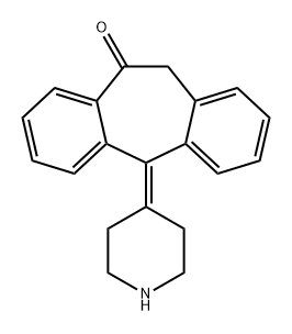 10H-Dibenzo[a,d]cyclohepten-10-one, 5,11-dihydro-5-(4-piperidinylidene)- Struktur