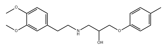 2-Propanol, 1-[[2-(3,4-dimethoxyphenyl)ethyl]amino]-3-(4-methylphenoxy)- Struktur