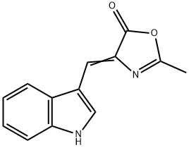 5(4H)-Oxazolone, 4-(1H-indol-3-ylmethylene)-2-methyl- Struktur