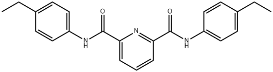 2-N,6-N-bis(4-ethylphenyl)pyridine-2,6-dicarboxamide Structure