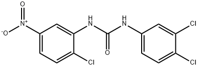 Urea, N-(2-chloro-5-nitrophenyl)-N'-(3,4-dichlorophenyl)- Struktur