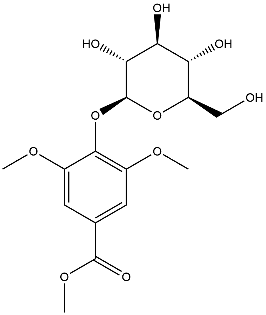 Benzoic acid, 4-(β-D-glucopyranosyloxy)-3,5-dimethoxy-, methyl ester Struktur