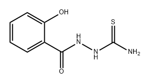 Benzoic acid, 2-hydroxy-, 2-(aminothioxomethyl)hydrazide Struktur