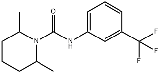 2,6-Dimethyl-N-[3-(trifluoromethyl)phenyl]piperidine-1-carboxamide Struktur