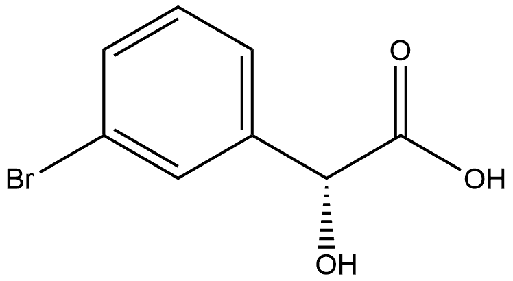 Benzeneacetic acid, 3-bromo-α-hydroxy-, (αR)- Struktur