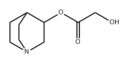 Acetic acid, 2-hydroxy-, 1-azabicyclo[2.2.2]oct-3-yl ester Struktur