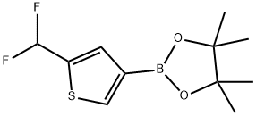 1,3,2-Dioxaborolane, 2-[5-(difluoromethyl)-3-thienyl]-4,4,5,5-tetramethyl- Struktur