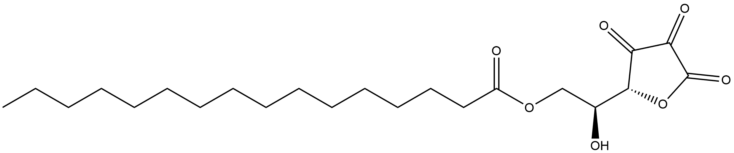 L-threo-2,3-Hexodiulosonic acid, γ-lactone, 6-hexadecanoate (9CI) Struktur