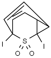 9-Thiatricyclo[3.3.1.02,8]nona-3,6-diene, 1,5-diiodo-, 9,9-dioxide Struktur