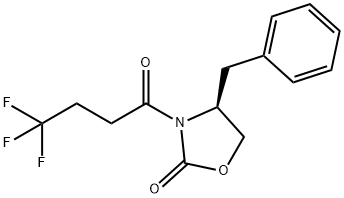 2-Oxazolidinone, 4-(phenylmethyl)-3-(4,4,4-trifluoro-1-oxobutyl)-, (4S)- Struktur
