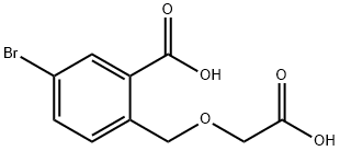 Benzoic acid, 5-bromo-2-[(carboxymethoxy)methyl]- Struktur