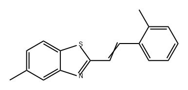Benzothiazole, 5-methyl-2-[2-(2-methylphenyl)ethenyl]- Struktur