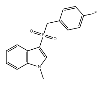 1H-Indole, 3-[[(4-fluorophenyl)methyl]sulfonyl]-1-methyl- Structure