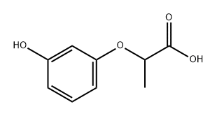 2-(3-hydroxyphenoxy)propanoic acid Struktur