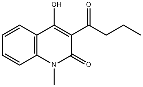 3-butyryl-4-hydroxy-1-methyl-2(1H)-quinolinone Struktur