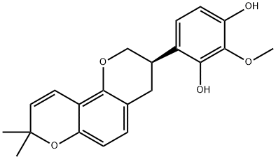 1,3-Benzenediol, 4-[(3R)-3,4-dihydro-8,8-dimethyl-2H,8H-benzo[1,2-b:3,4-b']dipyran-3-yl]-2-methoxy- Struktur
