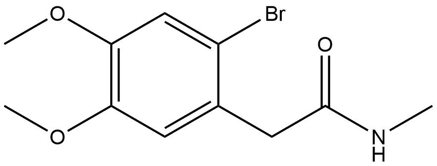 2-(2-bromo-4,5-dimethoxyphenyl)-n-methylacetamide Struktur