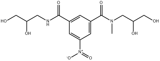 1,3-Benzenedicarboxamide, N1,N3-bis(2,3-dihydroxypropyl)-N1-methyl-5-nitro- Struktur