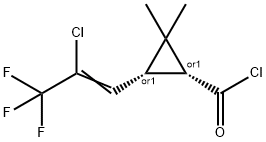 Z-cis-3-(2-chloro-3，3，3-trifluoro-1-propenyl)-2，2-dimethylcyclopropane carbonyl chloride Struktur