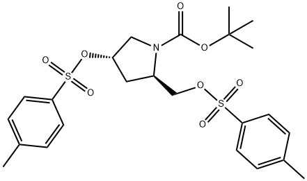 1-Pyrrolidinecarboxylic acid, 4-[[(4-methylphenyl)sulfonyl]oxy]-2-[[[(4-methylphenyl)sulfonyl]oxy]methyl]-, 1,1-dimethylethyl ester, (2R,4S)-
