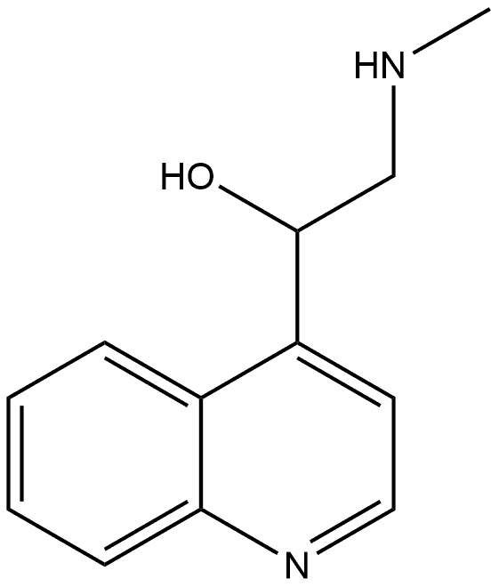 4-Quinolinemethanol, α-[(methylamino)methyl]- Struktur