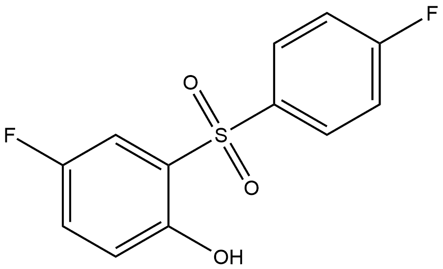 4-Fluoro-2-[(4-fluorophenyl)sulfonyl]phenol Struktur