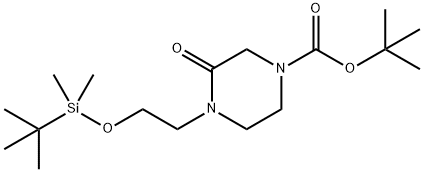 1-Piperazinecarboxylic acid, 4-[2-[[(1,1-dimethylethyl)dimethylsilyl]oxy]ethyl]-3-oxo-, 1,1-dimethylethyl ester