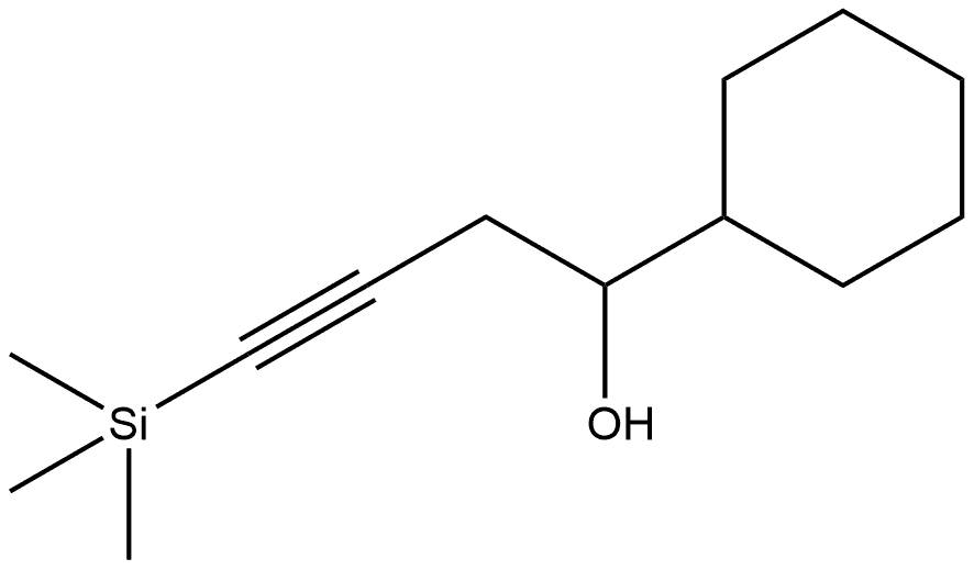 Cyclohexanemethanol, α-[3-(trimethylsilyl)-2-propyn-1-yl]- Struktur