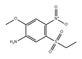 Benzenamine, 5-(ethylsulfonyl)-2-methoxy-4-nitro- Struktur
