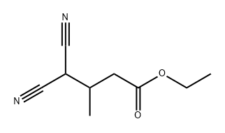 Butanoic acid, 4,4-dicyano-3-methyl-, ethyl ester Struktur
