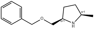 Pyrrolidine, 2-?methyl-?5-?[(phenylmethoxy)?methyl]?-?, (2R,?5R)?-?rel- Struktur