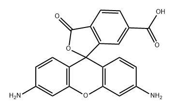 Spiro[isobenzofuran-1(3H),9'-[9H]xanthene]-6-carboxylic acid, 3',6'-diamino-3-oxo- Struktur