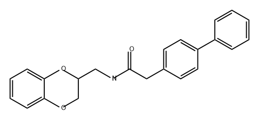 [1,1'-Biphenyl]-4-acetamide, N-[(2,3-dihydro-1,4-benzodioxin-2-yl)methyl]- Struktur