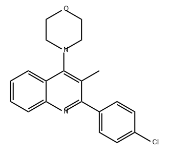Quinoline, 2-(4-chlorophenyl)-3-methyl-4-(4-morpholinyl)- Struktur