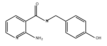 3-Pyridinecarboxamide, 2-amino-N-[(4-hydroxyphenyl)methyl]- Struktur