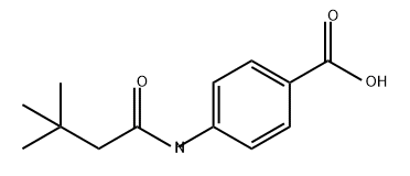 Benzoic acid, 4-[(3,3-dimethyl-1-oxobutyl)amino]- Struktur
