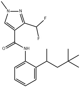 1H-Pyrazole-4-carboxamide, 3-(difluoromethyl)-1-methyl-N-[2-(1,3,3-trimethylbutyl)phenyl]- Struktur