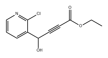 2-Butynoic acid, 4-(2-chloro-3-pyridinyl)-4-hydroxy-, ethyl ester Struktur