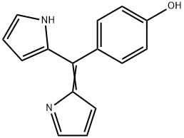 Phenol, 4-(1H-pyrrol-2-yl-2H-pyrrol-2-ylidenemethyl)- Struktur