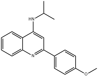 N-Isopropyl-2-(4-methoxyphenyl)quinolin-4-amine Struktur