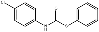 Carbamothioic acid, N-(4-chlorophenyl)-, S-phenyl ester Struktur