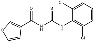 3-Furancarboxamide, N-[[(2,6-dichlorophenyl)amino]thioxomethyl]- Struktur