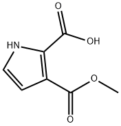 1H-Pyrrole-2,3-dicarboxylic acid, 3-methyl ester Struktur